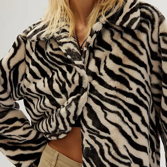 Free People Jackets & Blazers - NWT Free People Perfect Zebra Maxi Jacket Size Medium